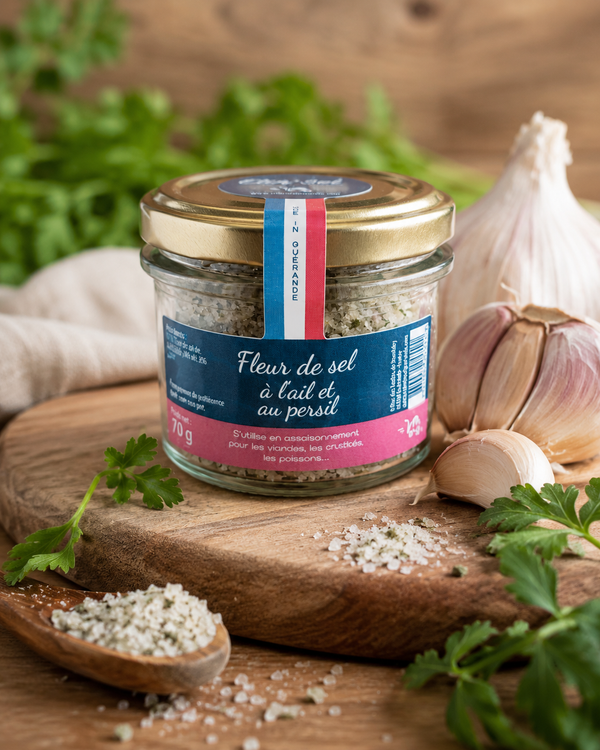 Fleur de sel à l'ail et au persil - 70g