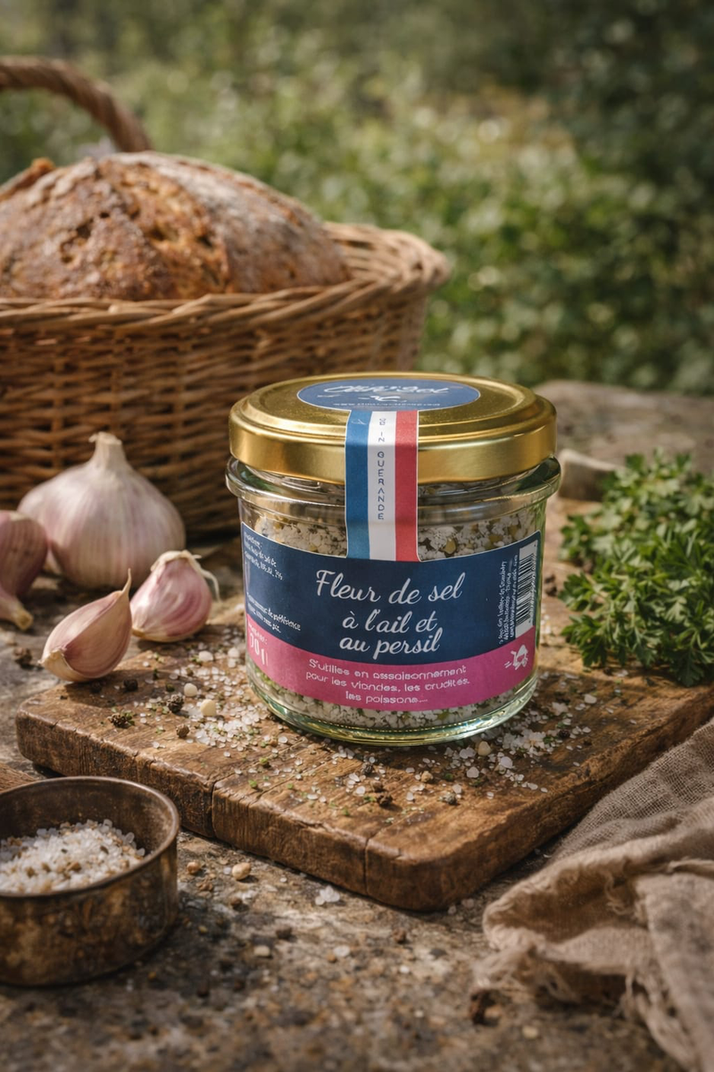 Sel de Guérande artisanal présenté par Etin’Sel