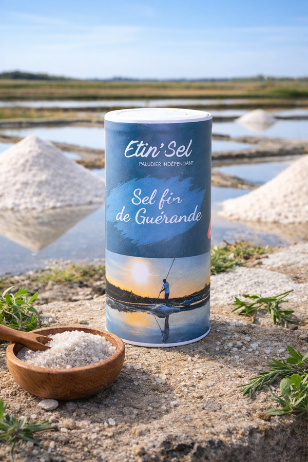Salière sel fin de Guérande IGP - Etin'Sel Guérande