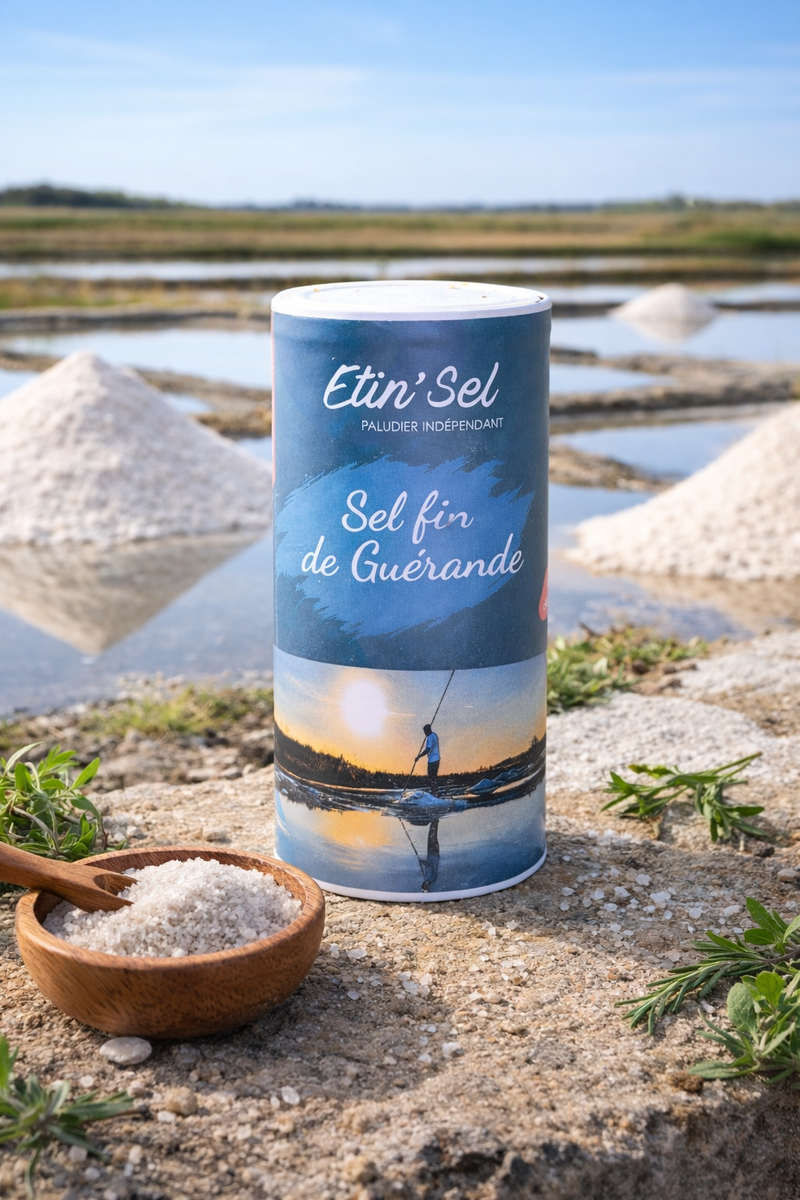 Salière sel fin de Guérande IGP - Etin'Sel Guérande